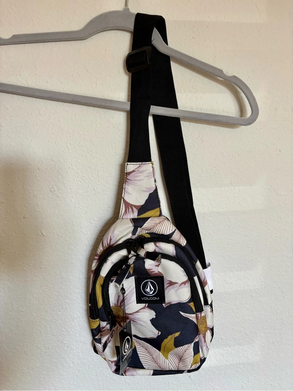 Volcom Sunstone Sling Crossbody Bag - Navy, Pink, Yellow - Picture 3 of 4
